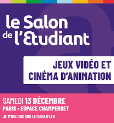 Atelier de Sèvres présent au Salon de l'Etudiant Jeux Vidéo et Cinéma d'Animation à Paris